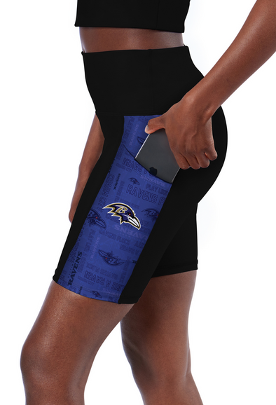 Certo By Northwest Women's NFL Baltimore Ravens Method Bike Shorts, Black