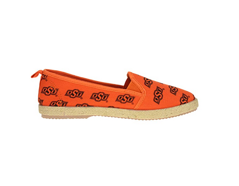FOCO NCAA Women's Oregon State Beavers Espadrille Canvas Slip On Shoe