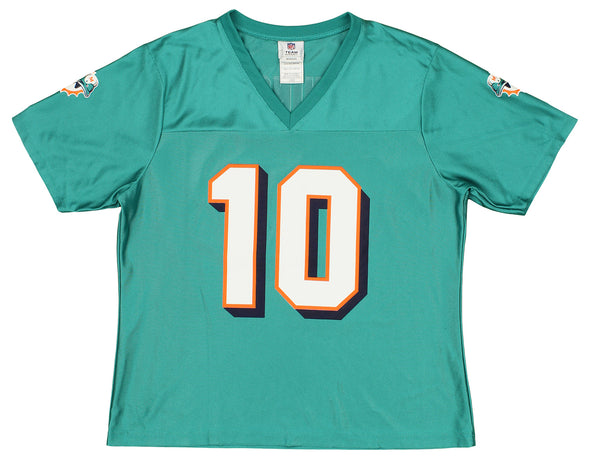 NFL Women's Miami Dolphins Chad Pennington #10 Dazzle Jersey Aqua, Large