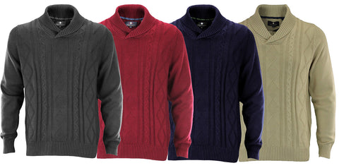 Argyle Culture Men's Shawl Collar Sweater, Color Options