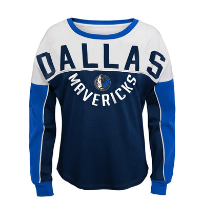 Outerstuff NBA Girls Youth Dallas Mavericks Working for It Pullover Crew