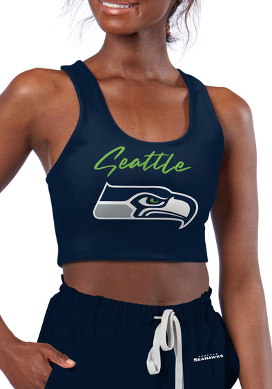 Certo By Northwest NFL Women's Seattle Seahawks Collective Reversible Bra, Navy