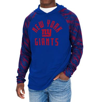 Zubaz NFL Men's New York Giants Viper Print Pullover Hooded Sweatshirt