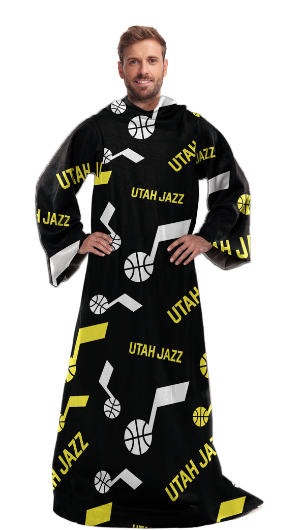 Northwest NBA Utah Jazz Toss Silk Touch Comfy Throw with Sleeves