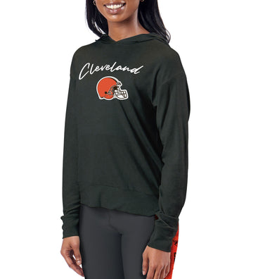 Certo By Northwest NFL Women's Cleveland Browns Session Hooded Sweatshirt, Charcoal