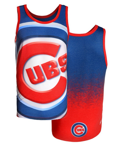 MLB Men's Chicago Cubs Big Logo Tank Top Shirt, Blue