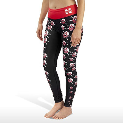 NCAA Women's Nebraska Cornhuskers Thematic Print Leggings, Black