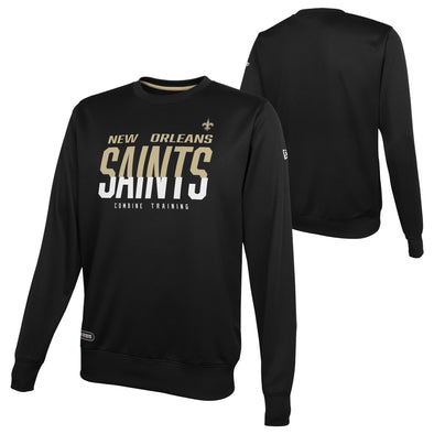 New Era New Orleans Saints NFL Men's Pro Style Long Sleeve Shirt, Black