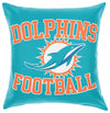 FOCO NFL Miami Dolphins 2 Pack Couch Throw Pillow Covers, 18 x 18