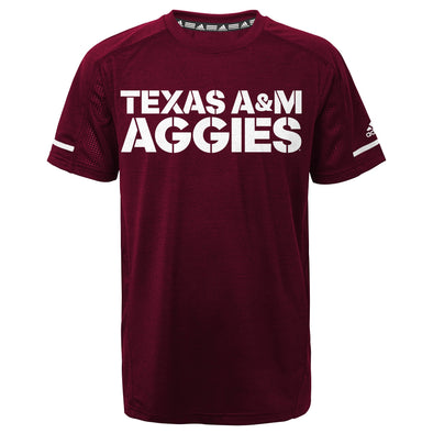 Adidas NCAA Youth Boys Texas A&M Aggies Short Sleeve Performance Training Tee