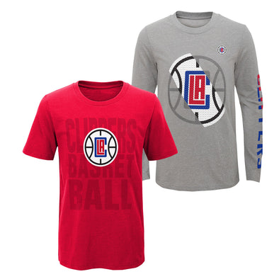 Outerstuff NBA Little Boys Los Angeles Cippers 2 for 1 Combo Pack T-Shirt