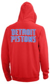 FISLL NBA Men's Detroit Pistons Team Color Premium Fleece Hoodie
