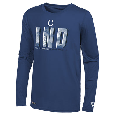 New Era Indianapolis Colts NFL Men's Static Abbreviation Long Sleeve Tee, Blue