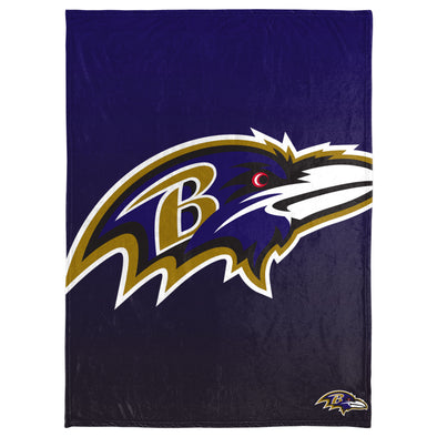 FOCO NFL Baltimore Ravens Gradient Micro Raschel Throw Blanket, 50 x 60