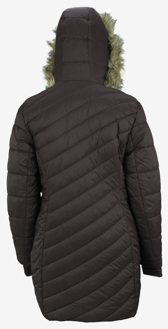 Spyder Women's Boundless Faux Fur Long Puffer Coat, Color Variation