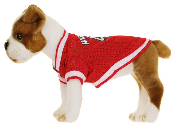 Pet First NCAA Wisconsin Badgers #48 Football Dog Jersey, XS