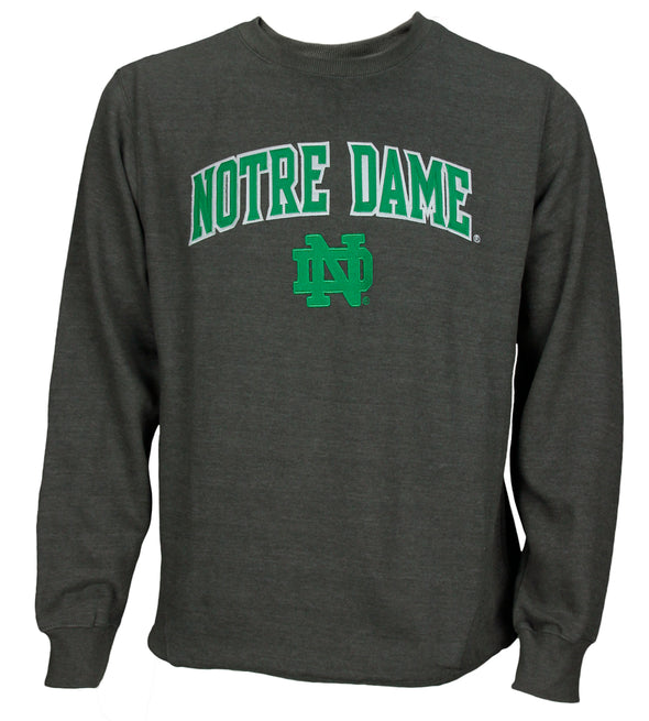 NCAA Men's Notre Dame Fighting Irish Logo Pullover Fleece Crew Sweatshirt