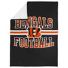 FOCO NFL Cincinnati Bengals Stripe Micro Raschel Plush Throw Blanket, 45 x 60