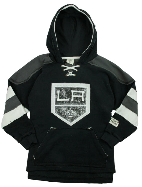 Reebok NHL Youth Boy's Los Angeles Kings VINTAGE Style Pullover Hoodie, Black