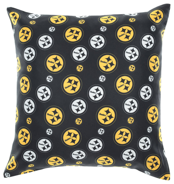 FOCO NFL Pittsburgh Steelers 2 Pack Couch Throw Pillow Covers, 18 x 18