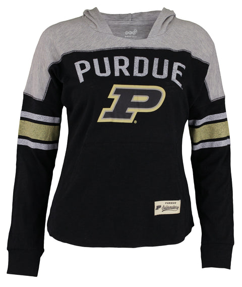 OuterStuff NCAA Youth Girls Purdue Boilermakers Monument Slouchy Hooded Shirt