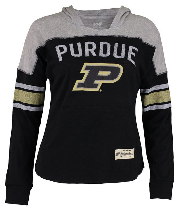 OuterStuff NCAA Youth Girls Purdue Boilermakers Monument Slouchy Hooded Shirt