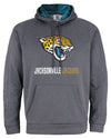 Zubaz NFL Men's Jacksonville Jaguars  Fleece Hoodie, Heather Grey