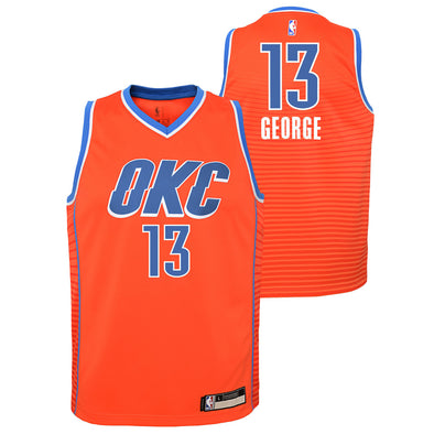 Nike NBA Youth Boys Oklahoma City Thunder Paul George #13 Swingman Statement Jersey