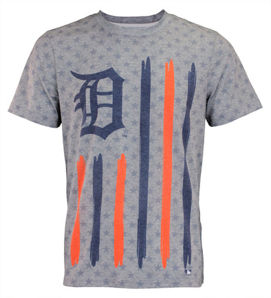 Forever Collectibles MLB Men's Detroit Tigers Big Logo Flag Tee