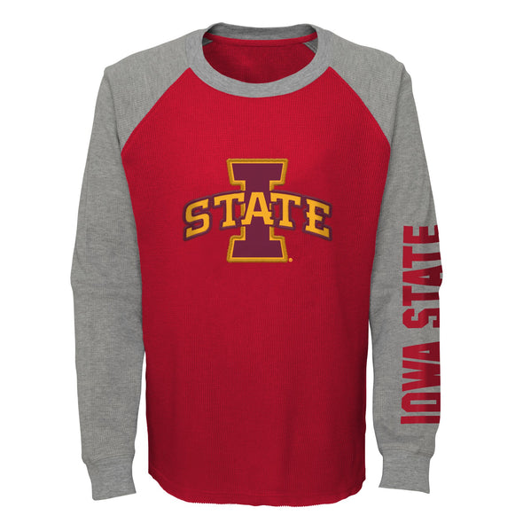 Outerstuff NCAA Youth Iowa State Cyclones Warm Up Raglan Thermal Shirt