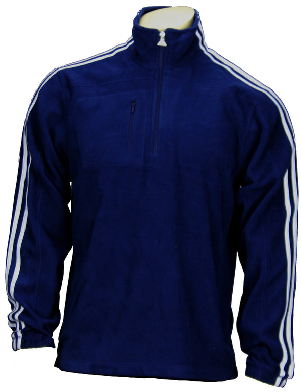 Adidas Mens 1/4 Zip Navy Polar Fleece Sweatshirt