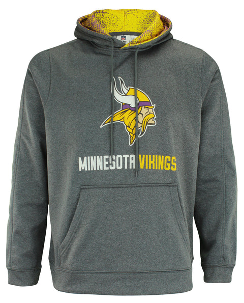 Zubaz NFL Minnesota Vikings Men's Heather Grey Fleece Hoodie