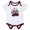 Outerstuff Montana Grizzlies NCAA Infant Champs 3-Piece Creeper Set, Maroon/White/Grey