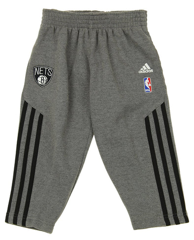 Adidas NBA Toddlers Brooklyn Nets Pre-Game Travel Pants, Gray