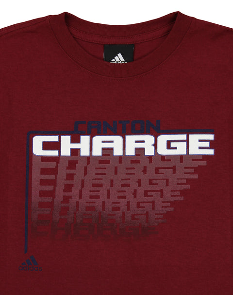 adidas Canton Charge NBA D League Boy's Youth (8-20) Repeated Long Sleeve Tee, Wine