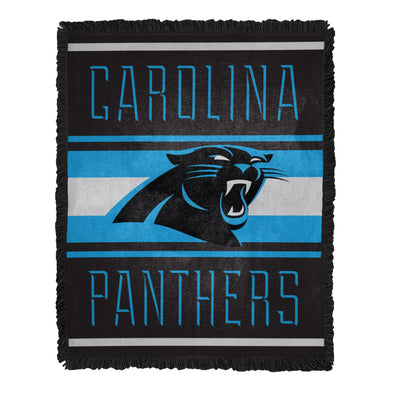 Northwest NFL Carolina Panthers Nose Tackle Woven Jacquard Throw Blanket