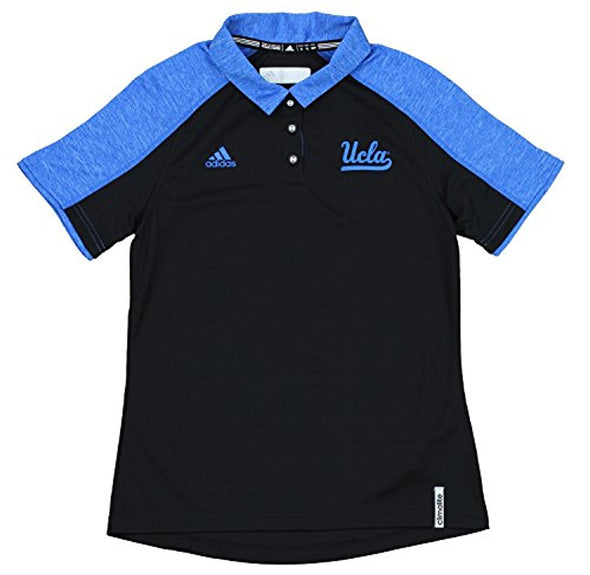 Adidas NCAA Women's UCLA Bruins Climalite Coaches Polo, Black/ Blue