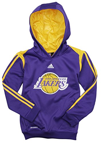 Adidas NBA Basketball Youth Los Angeles Lakers On Court Hoodie - Purple