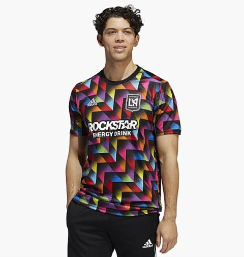 Adidas Men's MLS Inter Los Angeles FC Pride Pre-Match Soccer Jersey, Multicolor