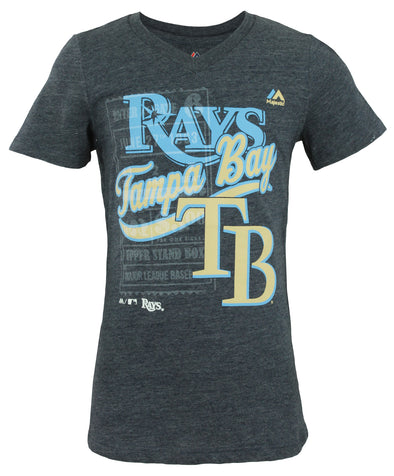 Outerstuff MLB Baseball Youth Girls Tampa Bay Rays Terrorizing Play Shirt