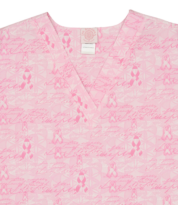 Fabrique Innovations Unisex Breast Cancer Awareness Scrub Top
