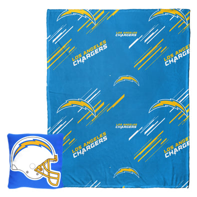 Northwest NFL Los Angeles Chargers Slashed Pillow and Throw Blanket Set