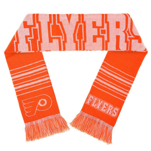 Forever Collectibles NHL Philadelphia Flyers 2 Sided Knit Wordmark Logo Scarf