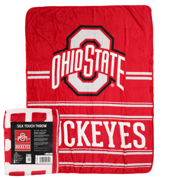 Northwest NCAA Ohio State Dual Vision Silk Touch Throw Blanket, 45x60