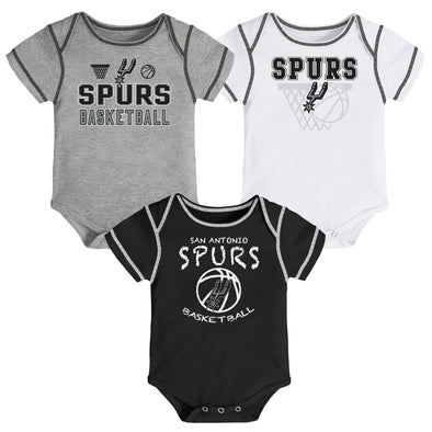 Outerstuff San Antonio Spurs NBA Newborn/Infant 3-Pack Creeper Set