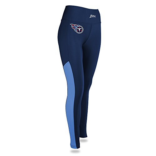 Zubaz NFL Women’s Tennessee Titans Solid Color Team Logo Leggings