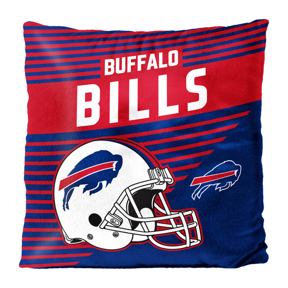 Northwest NFL Buffalo Bills Velvet Stripes Throw Pillow, 16"x16"