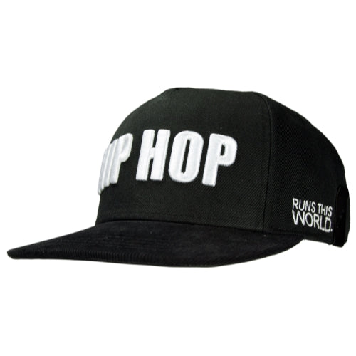 Flat Fitty Hip Hop Strap Back Cap Hat, Black, One Size