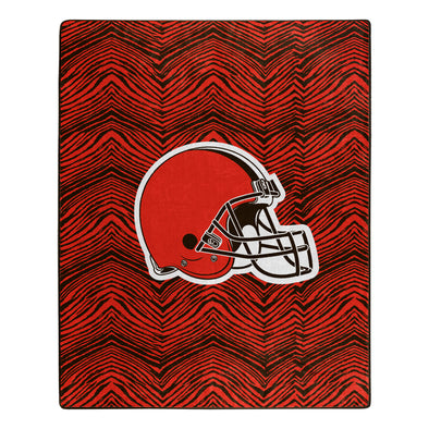 Zubaz X Northwest NFL Cleveland Browns Zubified Raschel Throw Blanket