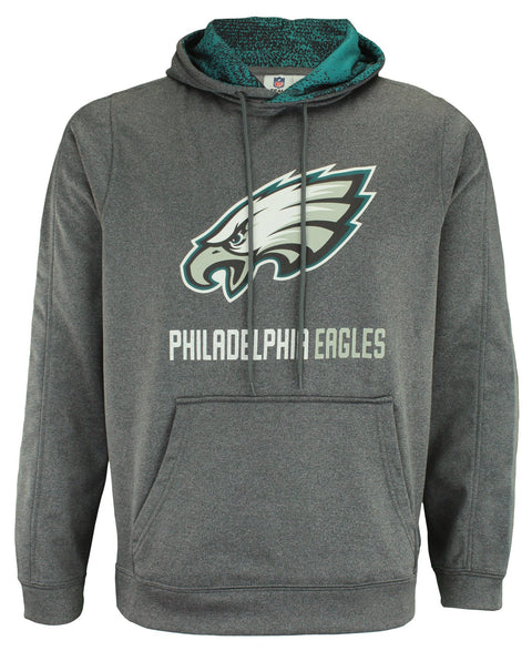 Zubaz NFL Philadelphia Eagles Men's Heather Grey  Fleece Hoodie